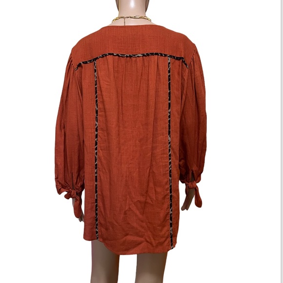 NWT John Mark Women’s Cheetah Trim Round Neck 3/4 Sleeve Size M - Picture 5 of 11